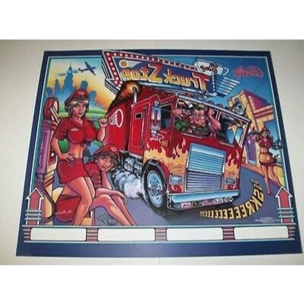 Bally Truck Stop Pinball TRANSLITE Original NOS Game Artwork Big Rig Trucking